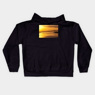 December Sunrise over The North Sea Kids Hoodie